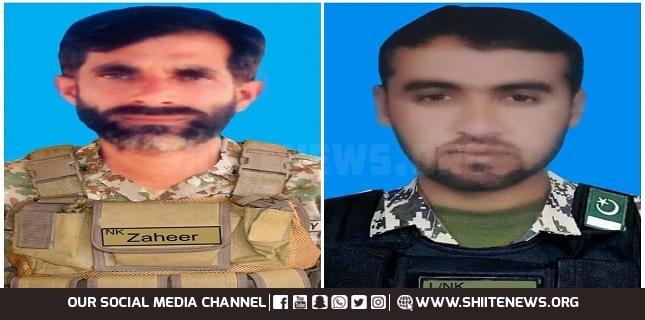 Two soldiers martyred in exchange of fire with terrorists in Waziristan