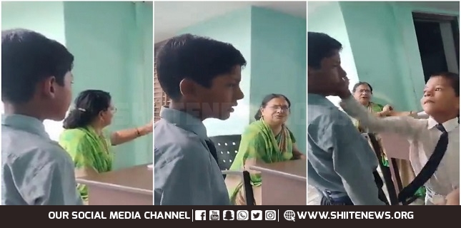 Outrage in India over video showing Hindu teacher telling schoolchildren to slap Muslim boy