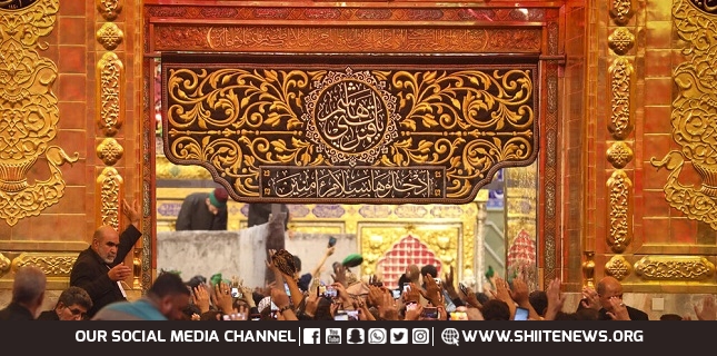 Arbaeen_2023; Pilgrims mourning in Imam Hussain Shrine