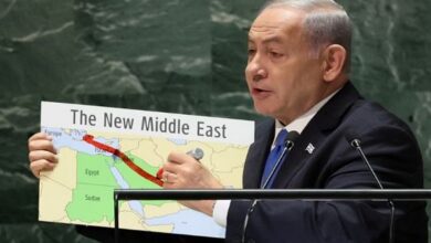 Netanyahu erases Palestine in new map charting normalization with Saudi Arabia