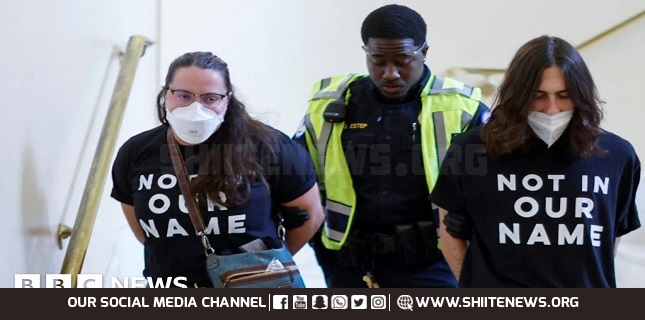 US: Activists arrested following peaceful sit-in calling for a ceasefire