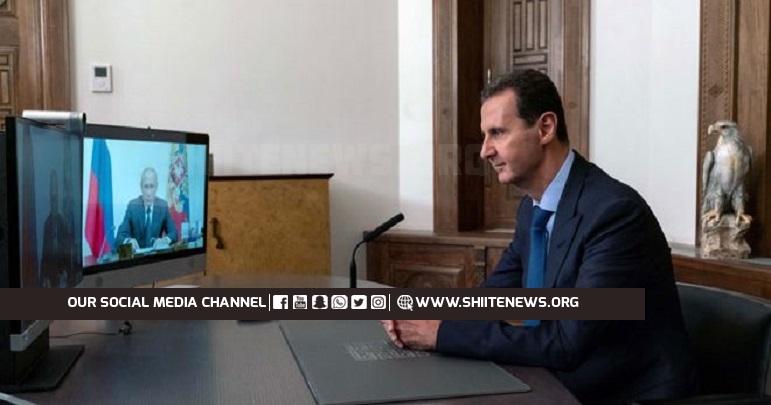 Assad and Putin discuss in a phone call means of halting Israeli aggression on Gaza