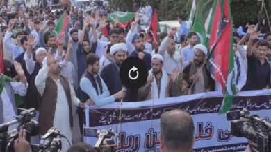 MWM Pakistan hold rally in solidarity with Palestinians