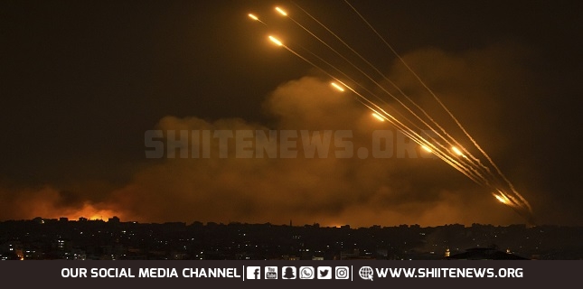Heavy rocket barrage fired at central Israel