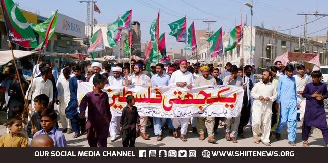 Rally held to express solidarity with oppressed Palestinian people in Kandhkot