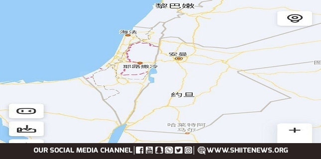 China Removes Israel As State from online Maps
