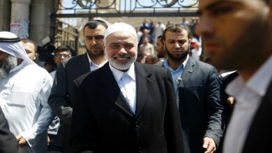 Hamas delegation including leader Haniyeh arrive in Cairo