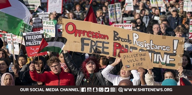 People in Scotland hold rally in support of Palestinians
