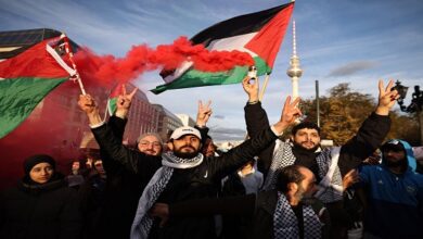 Pro-Palestinian protesters march in Berlin, accuse Germany of siding with Israel