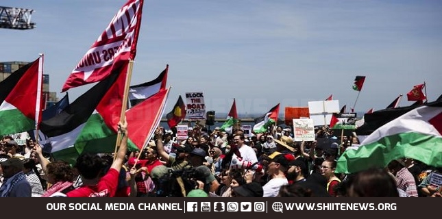 Pro-Palestine protesters gather at major Australian port