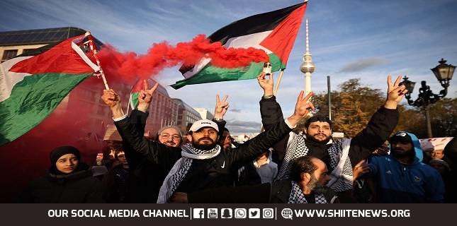 Pro-Palestinian protesters march in Berlin, accuse Germany of siding with Israel