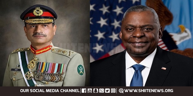 US defence secretary hosts army chief Gen Asim Munir in Washington