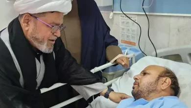 Allama Shabbir Maisami visits Nasir Inqalabi at Wali Al-Asr Hospital Qom