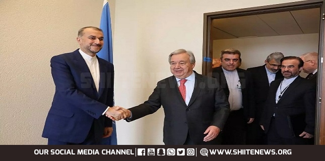 Iran supports UN chief's efforts to end genocidal war in Gaza: FM Amir-Abdollahian