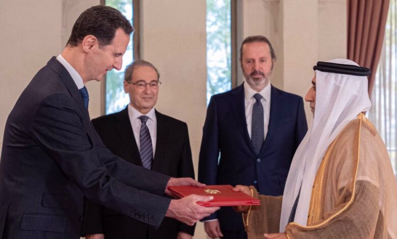 Syrian president receives UAE's 1st envoy to Damascus after 13 years