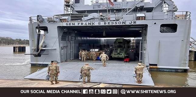 US military ships depart for Gaza pier construction