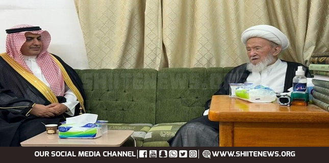 Saudi ambassador visits religious authority in Najaf