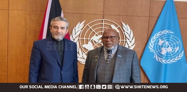Iran acting FM meets with UN General Assembly pres. in New York, discusses Gaza