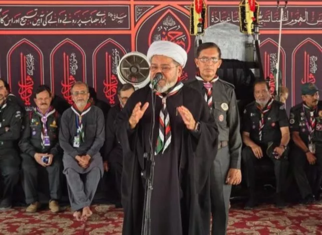 Allama Shabbir Hasan Maisami meet with Butrab Scouts at Nishtar Park