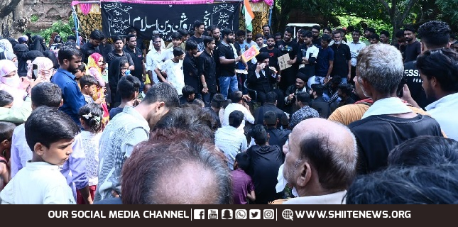 A mourning gathering on Arbaeen of Karbala martyrs on 16th Safar 1446 in Lucknow, India