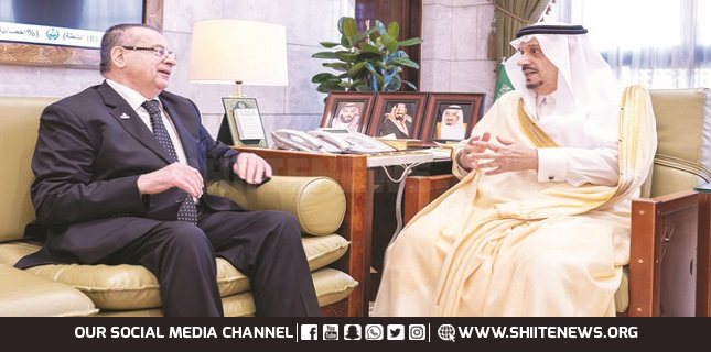Riyadh governor receives ambassador of Palestine