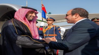 Saudi crown prince arrives in Egypt to meet President Sisi