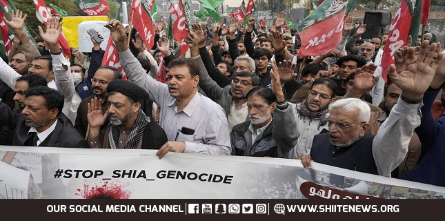 Protest sit-in against the massacre of Shia passengers in Parachinar 10-point demands presented