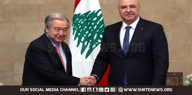 Aoun to Guterres Lebanon Insists on Israeli Withdrawal from South Lebanon