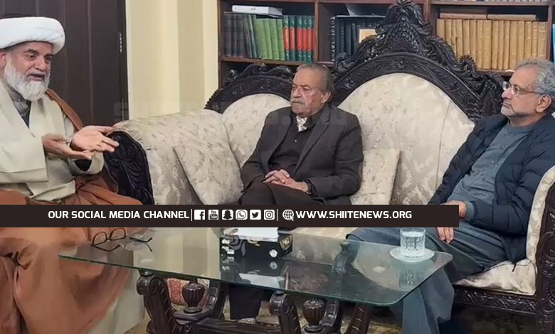 Parachinar Crisis: Shahid Khaqan, Mehtab Abbasi meet Allama Raja Nasir