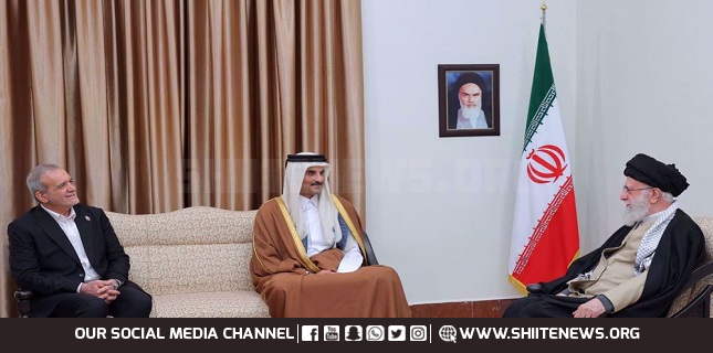 Leader puts premium on boosting ties with neighbors in meeting with Qatari Emir