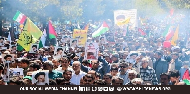 Quds Day rally organized by the Quds Committee Siwa Sadat Garhmaharaja