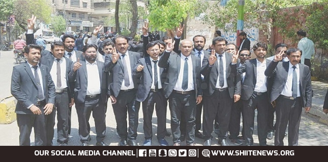 Lawyers across Punjab on complete strike against atrocities in Gaza
