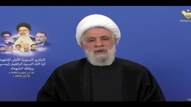 Hezbollah’s Sheikh Qassem Recalls Late President Raisi Resistance was in His Heart and Mind