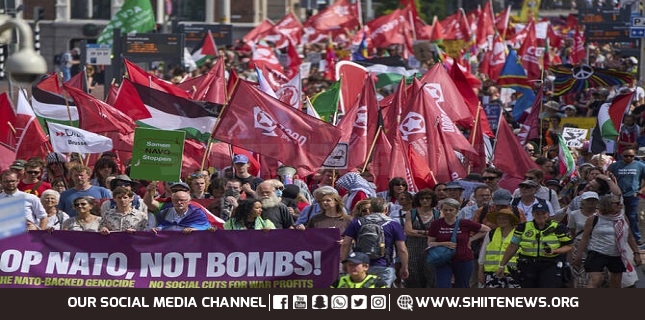 Hundreds protest in The Hague against NATO, days before the Dutch city hosts alliance summit