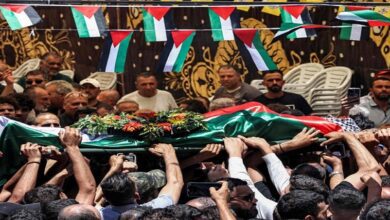 Anger turns toward Washington in West Bank town mourning two men killed by settlers