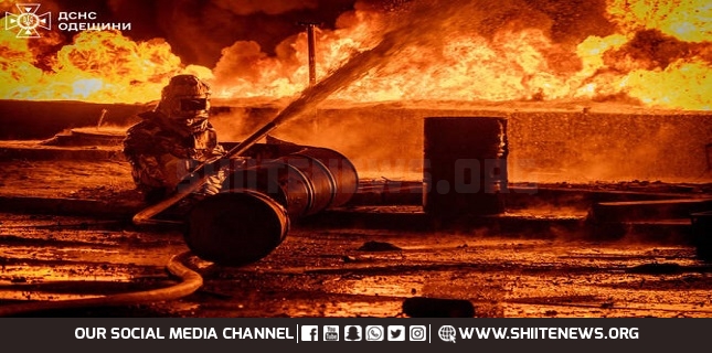 Russia’s drone strikes spark fire at energy facility in Odesa region, Ukraine says