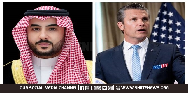Saudi defense minister discusses efforts to promote regional security with US counterpart