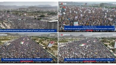 Yemeni million-man marches warn of Zionist-American plot to disarm resistance, consider it surrender to enemy