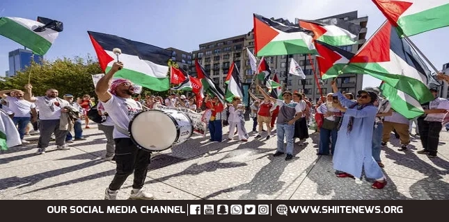 Tens of thousands march for Palestinians in Belgian capital