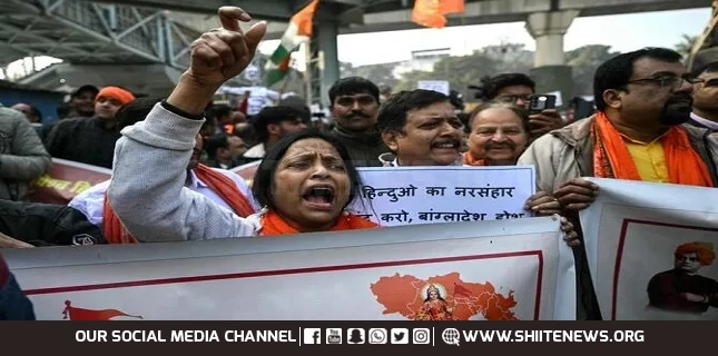 Hundreds protest in New Delhi over killing of Hindu man in Bangladesh