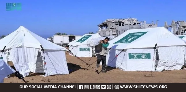 KSrelief sets emergency camp for Gazans displaced by severe weather