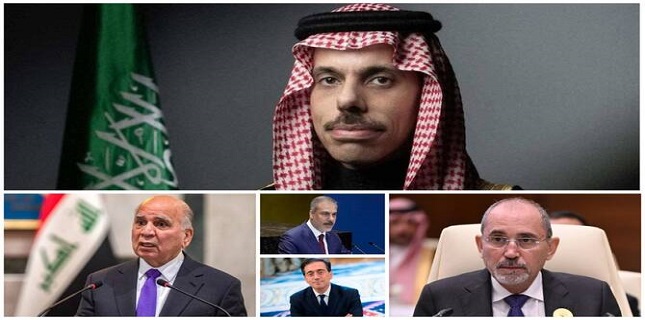 Saudi FM holds talks with counterparts from Iraq, Jordan, Turkiye and Spain