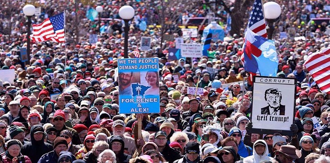 Millions join ‘No Kings’ protests against Trump across US amid war against Iran