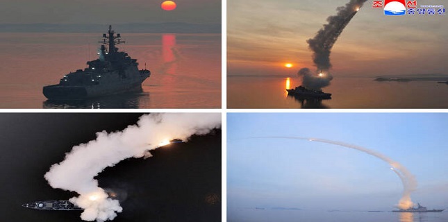 North Korean leader Kim watches cruise missile tests with his daughter