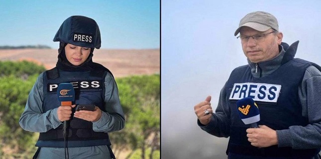 Two prominent Lebanese journalists killed in Israeli strike on their car while covering war