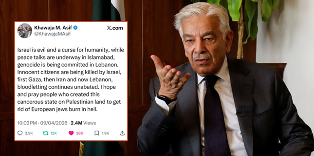 Pakistan Defense Minister Khawaja Asif Tweet Triggers Strong Reactions in Israel