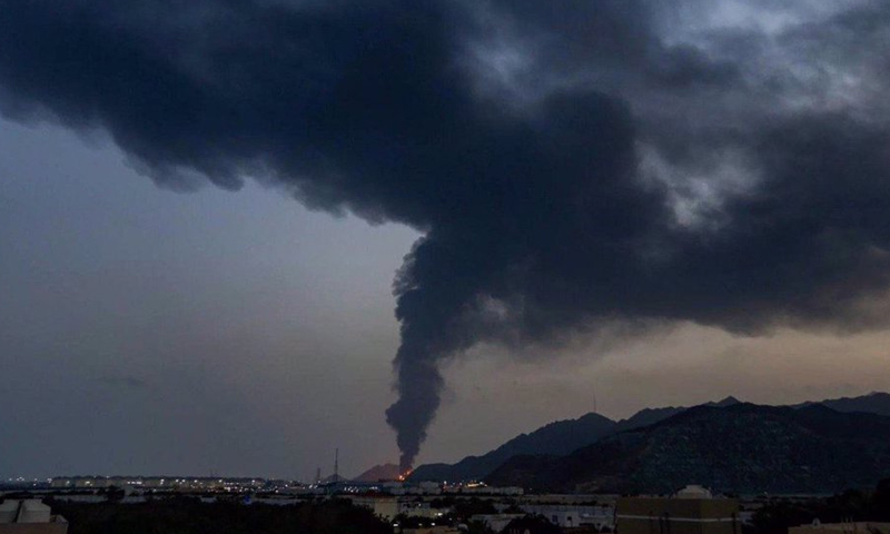 IRIB Claims Fujairah Port Fire Result of US Actions in Hormuz