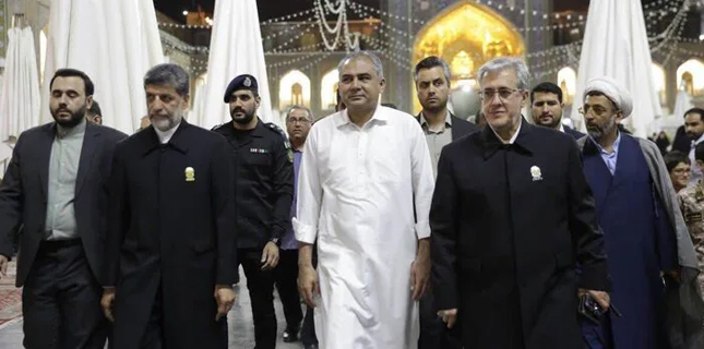 Mohsin Naqvi Visits Shrine of Imam Reza (AS) in Mashhad