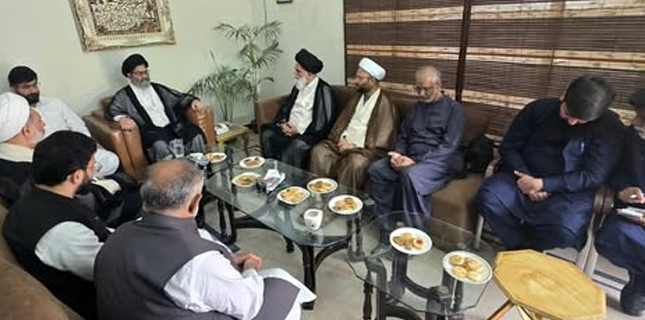 Allama Jawad Naqvi Meets Allama Sajid Ali Naqvi, Offers Condolences and Conference Invitation