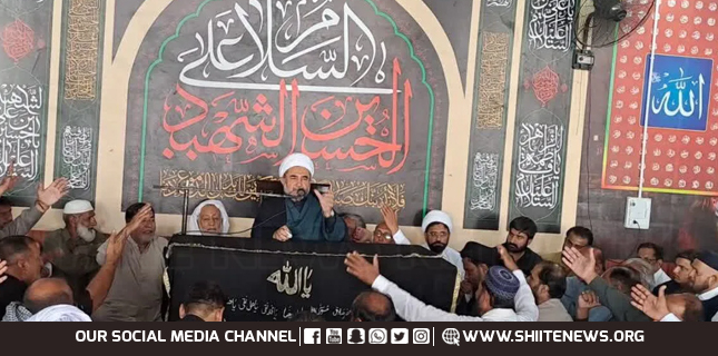 Allama Arif Wahidi Addresses Majlis-e-Aza in Mandi Bahauddin